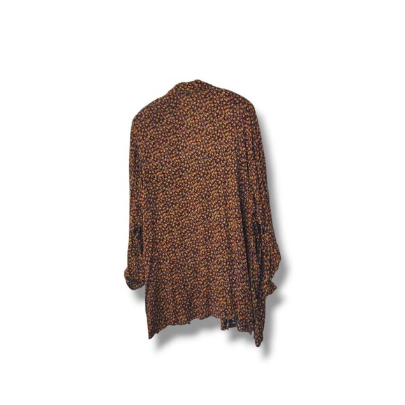 Vintage Collections Internationale Floral Print Open Front Layer Blouse Sz 2X - Picture 14 of 14